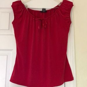 Express red blouse top sleeveless